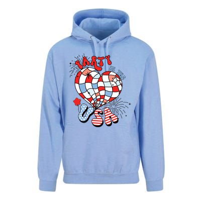 Party In The Usa 4th Of July America Independence Girl Women Unisex Surf Hoodie