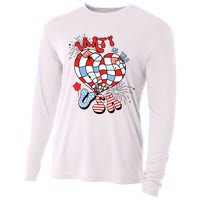 Party In The Usa 4th Of July America Independence Girl Women Cooling Performance Long Sleeve Crew