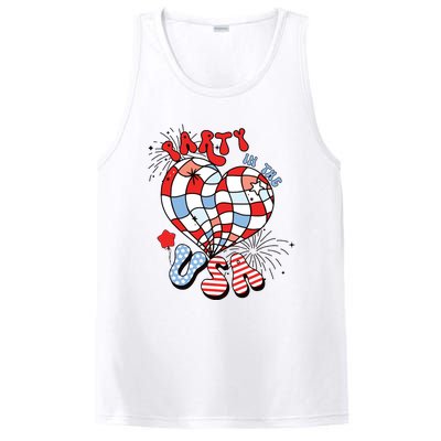 Party In The Usa 4th Of July America Independence Girl Women PosiCharge Competitor Tank