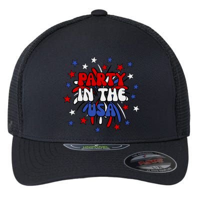 Party In The Usa Festive 4th Of July Celebration Flexfit Unipanel Trucker Cap
