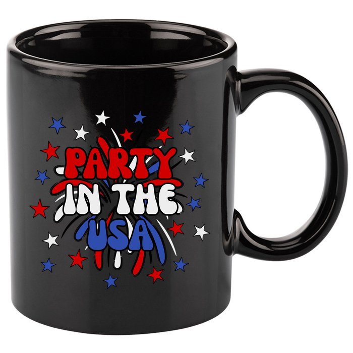 Party In The Usa Festive 4th Of July Celebration 11oz C Handle Ceramic Mug