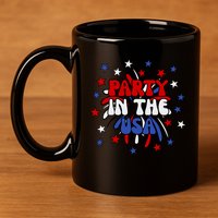 Party In The Usa Festive 4th Of July Celebration 11oz C Handle Ceramic Mug