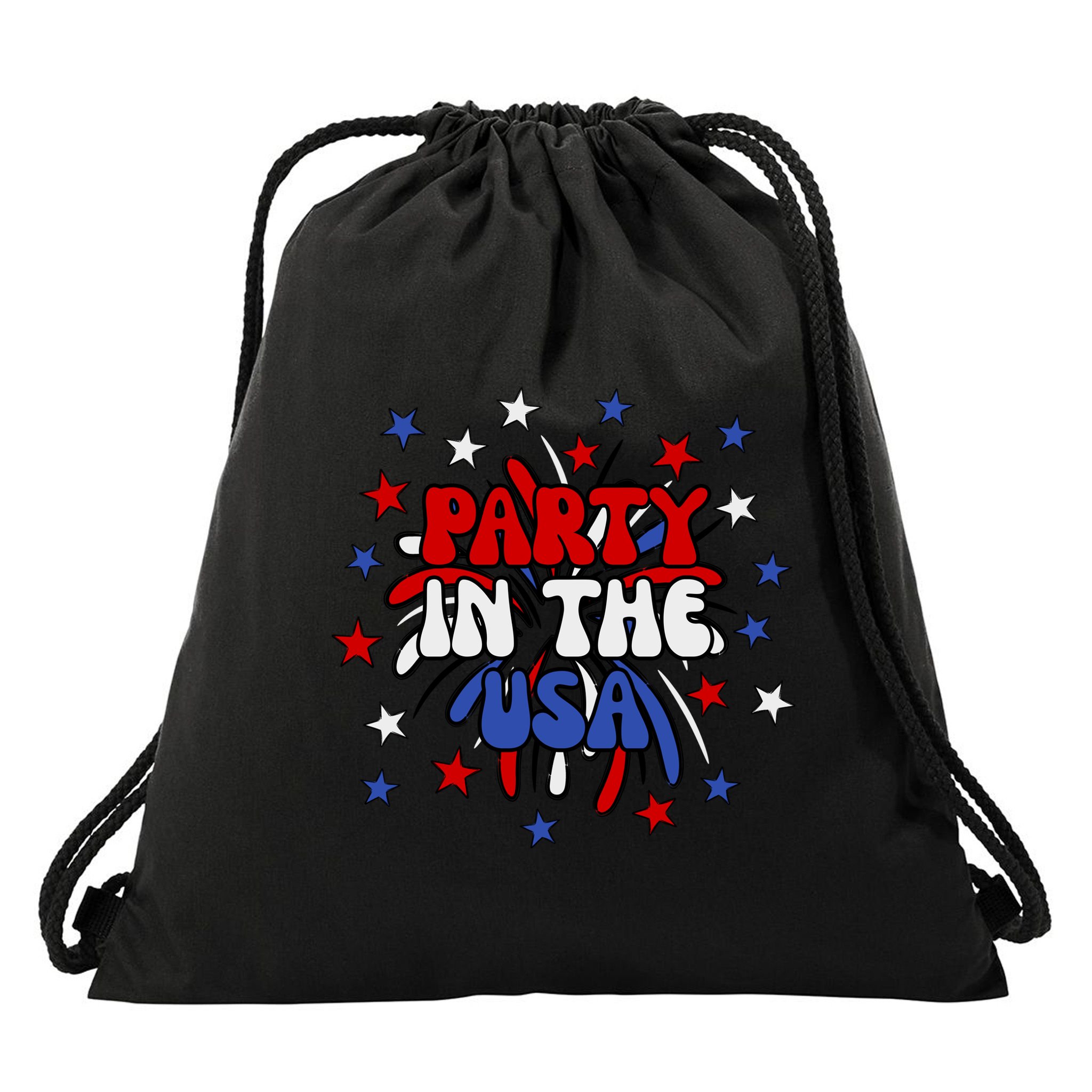 Party In The Usa Festive 4th Of July Celebration Drawstring Bag