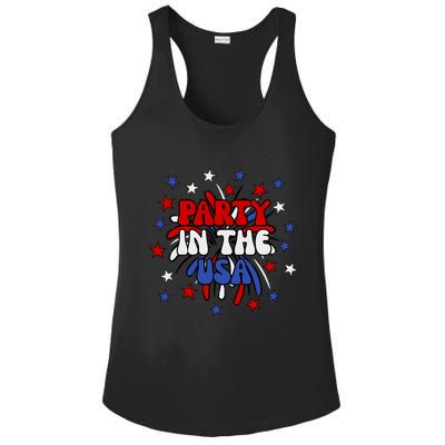 Party In The Usa Festive 4th Of July Celebration Ladies PosiCharge Competitor Racerback Tank