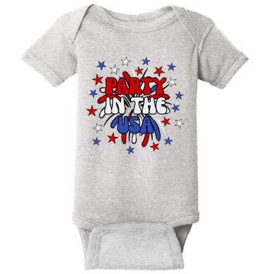 Party In The Usa Festive 4th Of July Celebration Baby Bodysuit