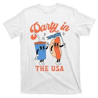 Party In The Usa Hot Dog Love USA Funny 4th Of July T-Shirt