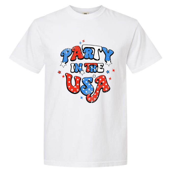 Party In The USA American Flag 4th Of July Garment-Dyed Heavyweight T-Shirt