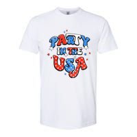 Party In The USA American Flag 4th Of July Softstyle CVC T-Shirt