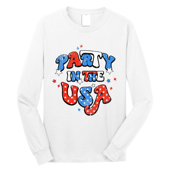 Party In The USA American Flag 4th Of July Long Sleeve Shirt