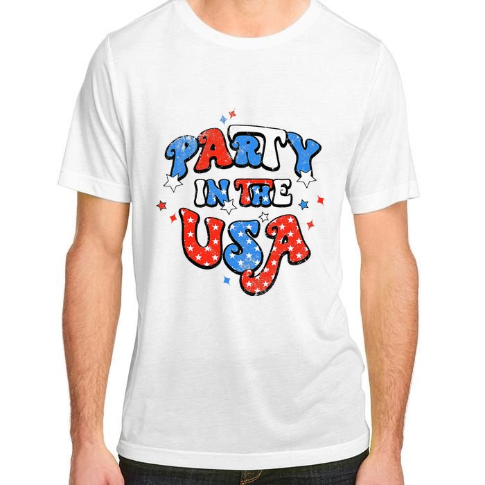 Party In The USA American Flag 4th Of July Adult ChromaSoft Performance T-Shirt