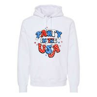 Party In The USA American Flag 4th Of July Premium Hoodie