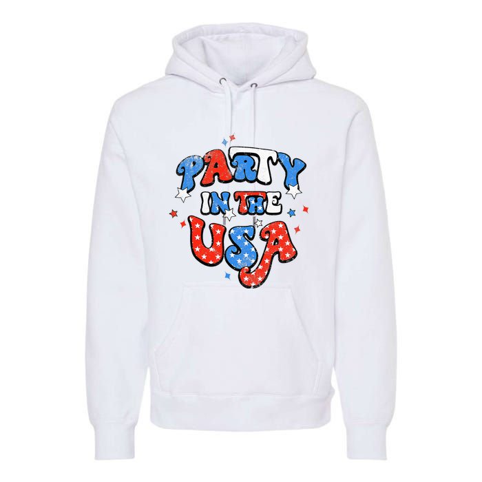 Party In The USA American Flag 4th Of July Premium Hoodie