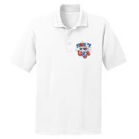 Party In The USA American Flag 4th Of July PosiCharge RacerMesh Polo