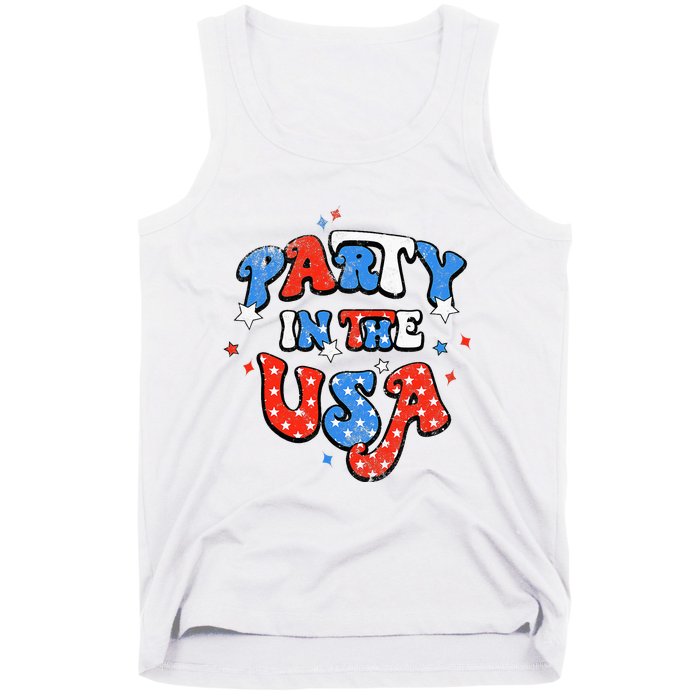 Party In The USA American Flag 4th Of July Tank Top