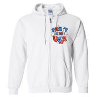 Party In The USA American Flag 4th Of July Full Zip Hoodie