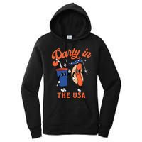 Party In The USA Shirt Hot Dog Lover Usa Funny 4th Of July Women's Pullover Hoodie