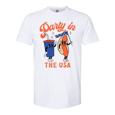 Party In The USA Shirt Hot Dog Lover Usa Funny 4th Of July Softstyle® CVC T-Shirt