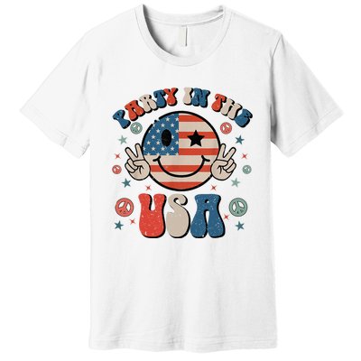 Party In The Usa 4th Of July Preppy Smile Premium T-Shirt