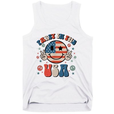 Party In The Usa 4th Of July Preppy Smile Tank Top