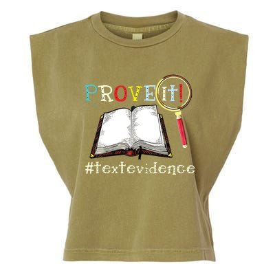 Prove It Text Evidence Reading Teacher Garment-Dyed Women's Muscle Tee