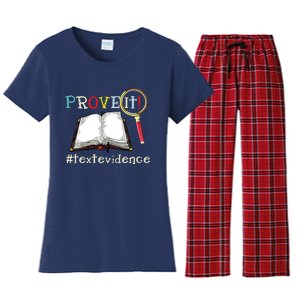 Prove It Text Evidence Reading Teacher Women's Flannel Pajama Set