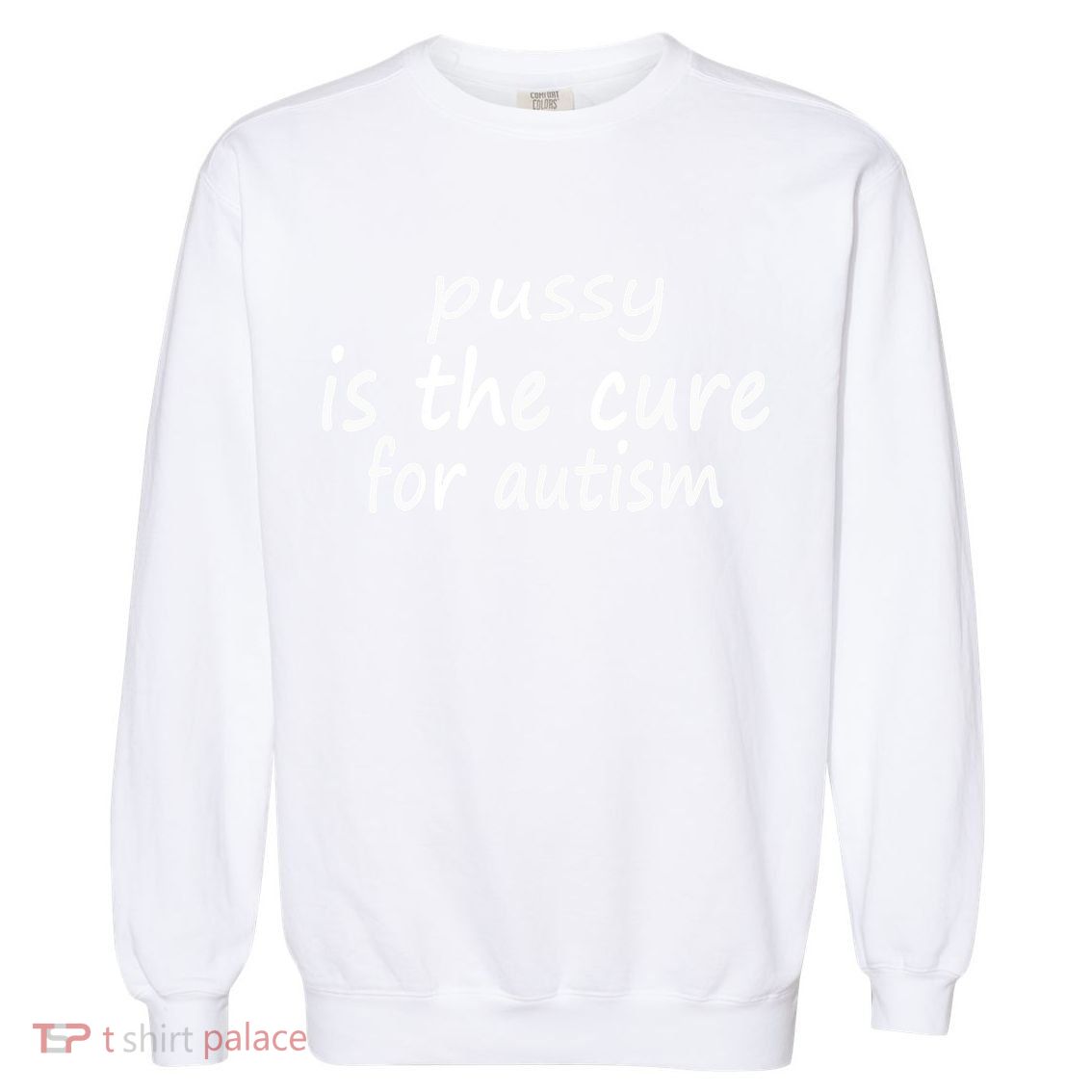 Pussy Is The Cure For Autism Garment-Dyed Sweatshirt