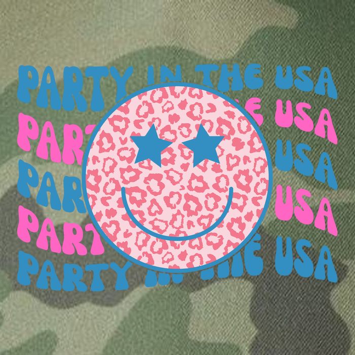 Party In The Usa Retro Smile Groovy Legacy Tie Dye Trucker Hat