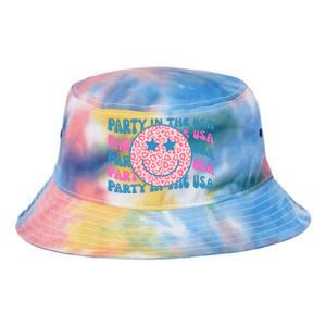 Party In The Usa Retro Smile Groovy Tie Dye Newport Bucket Hat