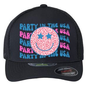 Party In The Usa Retro Smile Groovy Flexfit Unipanel Trucker Cap