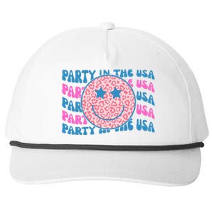 Party In The Usa Retro Smile Groovy Snapback Five-Panel Rope Hat