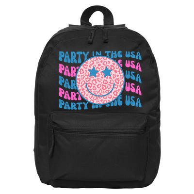 Party In The Usa Retro Smile Groovy 16 in Basic Backpack