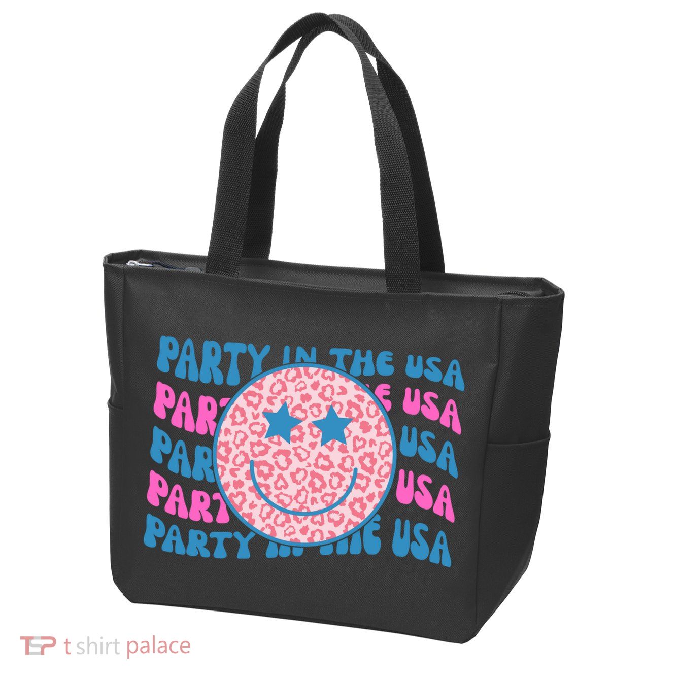Party In The Usa Retro Smile Groovy Zip Tote Bag