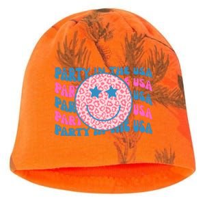 Party In The Usa Retro Smile Groovy Kati - Camo Knit Beanie