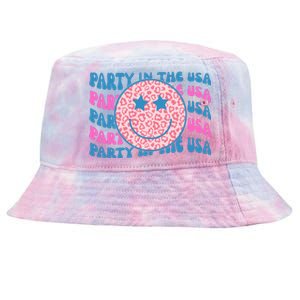 Party In The Usa Retro Smile Groovy Tie-Dyed Bucket Hat