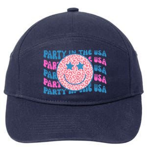 Party In The Usa Retro Smile Groovy 7-Panel Snapback Hat