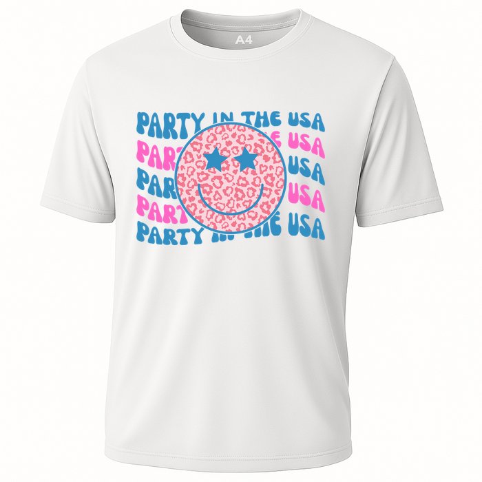 Party In The Usa Retro Smile Groovy Performance Shirt