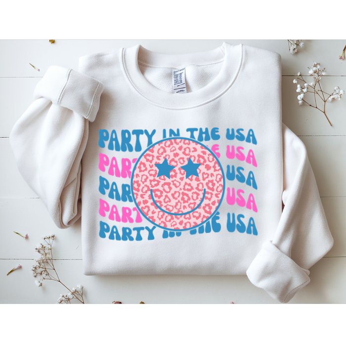 Party In The Usa Retro Smile Groovy Sweatshirt