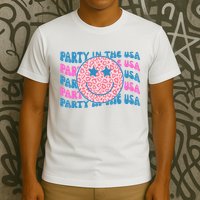 Party In The Usa Retro Smile Groovy T-Shirt