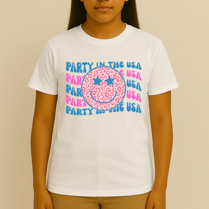 Party In The Usa Retro Smile Groovy T-Shirt