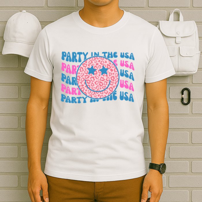 Party In The Usa Retro Smile Groovy T-Shirt