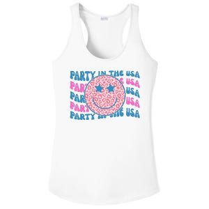 Party In The Usa Retro Smile Groovy Ladies PosiCharge Competitor Racerback Tank