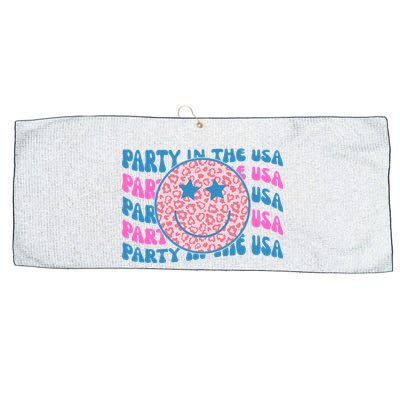 Party In The Usa Retro Smile Groovy Large Microfiber Waffle Golf Towel