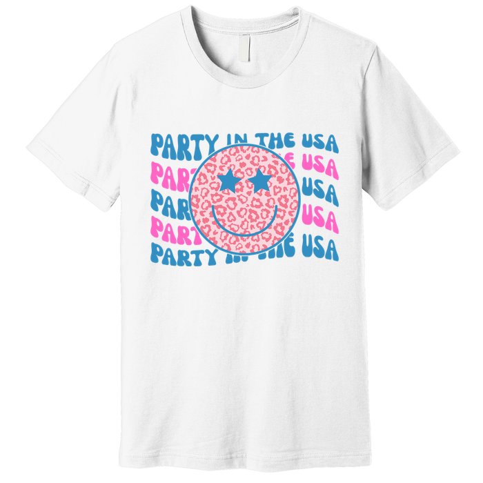Party In The Usa Retro Smile Groovy Premium T-Shirt