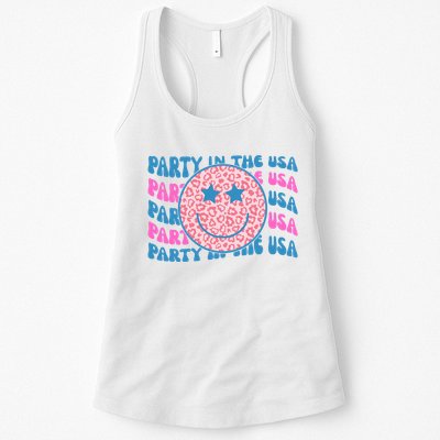 Party In The Usa Retro Smile Groovy Womens Tank Top