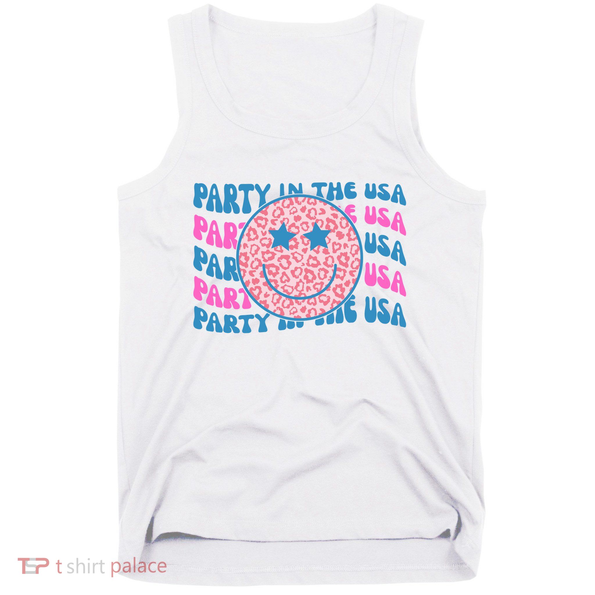Party In The Usa Retro Smile Groovy Tank Top