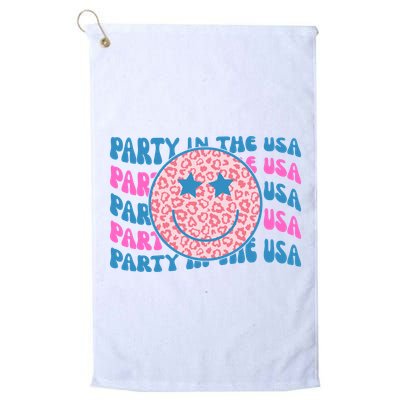 Party In The Usa Retro Smile Groovy Golf Towel