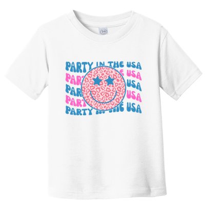 Party In The Usa Retro Smile Groovy Toddler T-Shirt