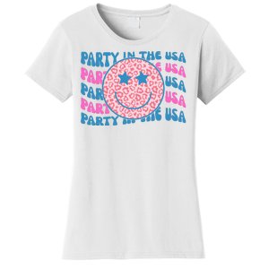 Party In The Usa Retro Smile Groovy Women's T-Shirt