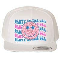 Party In The Usa Retro Smile Groovy Wool Snapback Cap