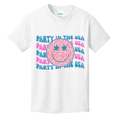 Party In The Usa Retro Smile Groovy Kids T-Shirt